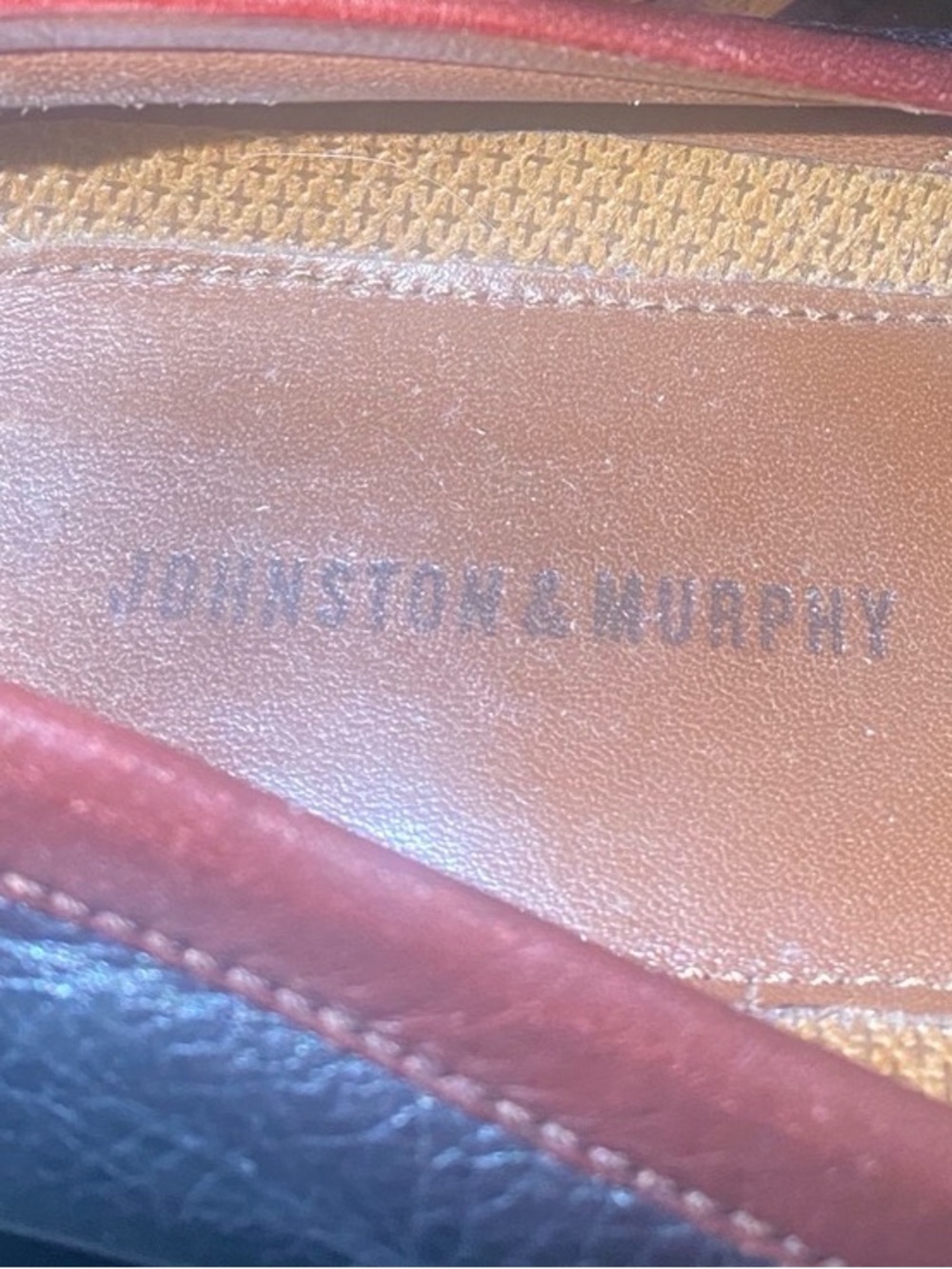 Johnston & Murphy Men’s Brown and Burgundy Leather Slip-On Loafers